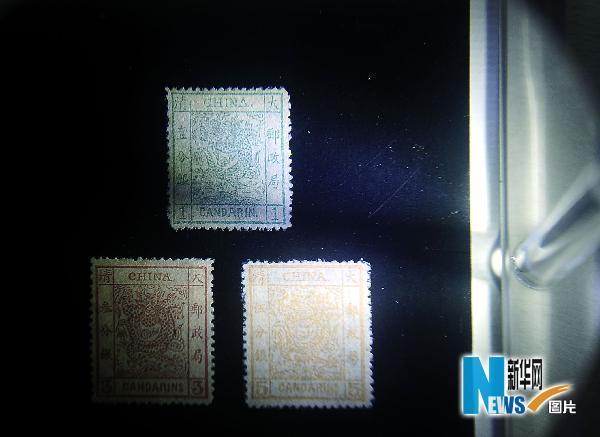 China's first set of stamps shows at Tianjin Pavilion