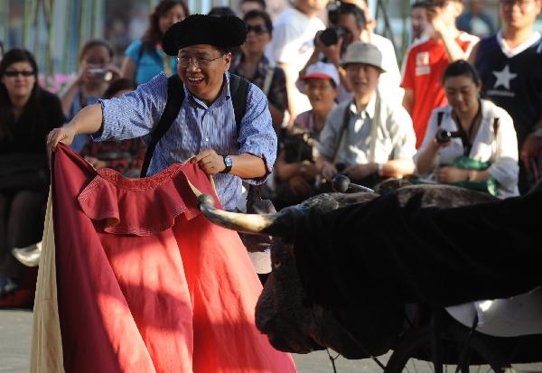 Bullfight game at Madrid Pavilion