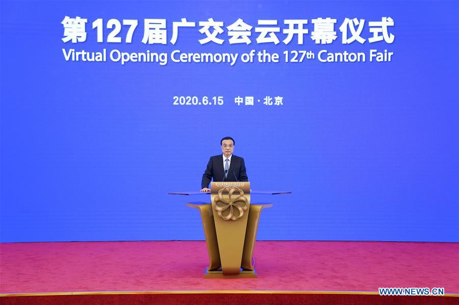 Li Keqiang assiste à la cérémonie d'ouverture en ligne de la Foire de Canton Li Keqiang assiste à la cérémonie d'ouverture en ligne de la Foire de Canton