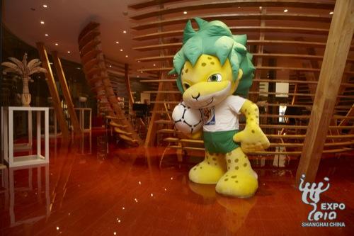 Zakumi, mascotte officielle de la Coupe du monde de football 2010 en Afrique du Sud 