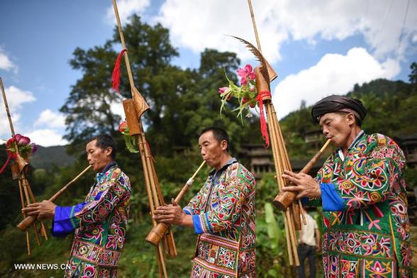 Célébrations du Nouvel An de l'ethnie miao en Chine
