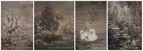 许道宁 雪溪渔父图   范宽 雪景寒林图   赵佶(传)红蓼白鹅图